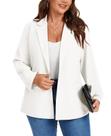 Blazer MINTLIMIT Casual Plus Size para mulheres branco 5GG