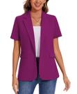 Blazer MINTLIMIT de manga curta com frente aberta para mulheres