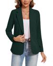 Blazer MINTLIMIT feminino com lapela entalhada, bolsos com botões, verde