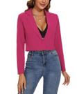 Blazer MINTLIMIT para mulheres de manga comprida com um botão rosa choque