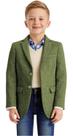 Blazer para meninos ACAMZ Herringbone Tweed verde claro Blazer para meninos ACAMZ Herringbone Tweed verde claro