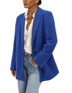 Blazer PRETTYGARDEN de Veludo Cotelê com Lapela e Manga Longa Azul M