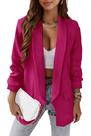 Blazer PRETTYGARDEN Fall para mulheres de manga comprida vermelha M Blazer PRETTYGARDEN Fall para mulheres de manga comprida vermelha M