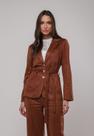 Blazer Suede Com Faixa Marrom Salvatore Blazer Suede Com Faixa Marrom Salvatore