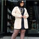 Blazer tecido ponto romano plus size G1