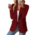 Blazer Tendrk feminino 2025 com botões, manga comprida, preto