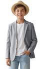 Blazer Tiefony, paletó leve para meninos, cinza claro, 14