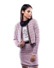 Blazer tweed corrente e viés maria genô
