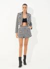 Blazer Tweed tamanho único quadriculado