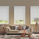 Blind Lumino Faux Wood 6,35 cm 30 L x 64 L, branco, escurecimento do quarto