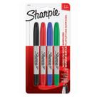 Blister C/4 Marcadores Permanente Sharpie Twin Pt/vm/az/vd