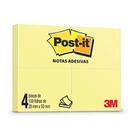 Bloco adesivo 38x50 100 fls amarelo Post-it 3M