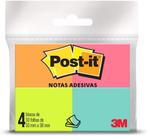 Bloco adesivo 3M post-it 38X50mm tropical com 4 blocos