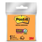 Bloco adesivo 3M post-It 76X76mm laranja 45 folhas