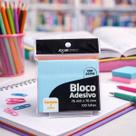 Bloco Adesivo 76mmx76mm Pastel com 100 Folhas Jocar Office