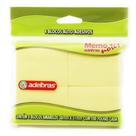 Bloco adesivo adelbras amar.38mmx51mm c/04 100fl und em48