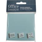 Bloco Adesivo com 100 folhas Azul Office Basics
