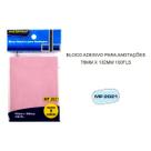 Bloco Adesivo de Notas Rosa 76x102mm com 100 Folhas Masterprint MP2021 Cole e Descole à Vontade