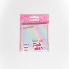 Bloco Adesivo de Recados 76x76mm PINK VIBES Importante 100 Folhas Notas Adesivas Leoarte