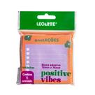 Bloco Adesivo Floral Positive Vibes 100 Folhas 7,6x7,6cm Leoarte Colorido Bloco Adesivo Floral Positive Vibes 100 Folhas 7,6x7,6cm Leoarte Colorido