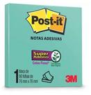 Bloco Adesivo Post-It 76x76 Com 90 Folhas AZUL AQUA Bloco Adesivo Post-It 76x76 Com 90 Folhas AZUL AQUA