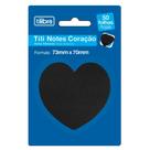 Bloco Adesivo Tili Notes Coração Preto 50 Fls - Tilibra