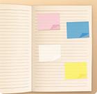 BLOCO ADESIVO TRANSPARENTE 4 CORES 38MMX50MM 50Folhas cada - BLISTER Com 4 - JOCAR OFFICE - Leonora