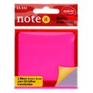 Bloco adesivo transparente rosa neon 76x76 c/50 fls Molin