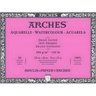 Bloco Arches Aquarelle 300 G/m² Grão Acetinado Branco 23x31cm 20 Folhas