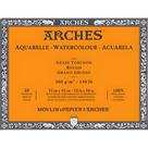 Bloco Arches Aquarelle 300 G/m² Grão Rugoso 31x41cm Branco 20 Folhas
