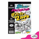 Bloco artistico estilo livre branco
