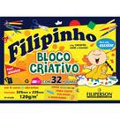 Bloco criativo 120g Filipinho 8 cores com 32 folhas