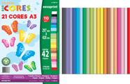 Bloco Criativo Artístico Ecocores 21 Cores 42 Folhas A3 Novaprint (SKU 15274)