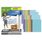 Bloco Criativo Textura Visual4 com 7 Cores A4 36FLS - Ridet