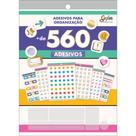 Bloco de Adesivos Decorados Metalizados para Organização Com 560 Adesivos - Tilibra