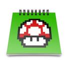 Bloco de Anotações Cogumelo Pixel Grow Up