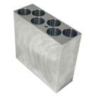 Bloco de Aquecimento Retangular BL-BB610, Alumínio (Baby) para 6 Seringas de 10 ml - Vulcan
