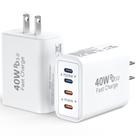 Bloco de carregador rápido de parede USB C, carregador tipo C de 40 W e 4 portas