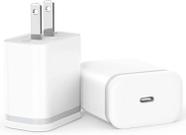 Bloco de carregador USB C, pacote com 2 unidades, carregamento rápido tipo C de 20 W LUOATIP Bloco de carregador USB C, pacote com 2 unidades, carregamento rápido tipo C de 20 W LUOATIP