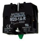 Bloco De Contato 1NA 5A Para Caixa CP Metaltex - M20-1A-R Bloco De Contato 1NA 5A Para Caixa CP Metaltex - M20-1A-R