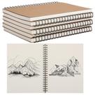 Bloco de desenho PerKoop A4, 100 folhas, livro de desenho em espiral de 100 g/m²