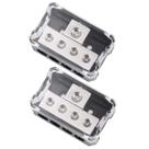 Bloco de distribuição de energia VonSom de 4 vias 0/2/4 AWG de entrada 4x 4/8/10 AWG de saída