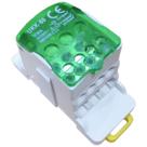 Bloco de Distribuição Modular 80a com 1 Entrada e 6 Saídas UKK80 VERDE