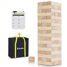 Bloco de empilhamento de madeira Giant Tumble Tower Game Aivalas de 4,2 pés