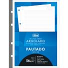 Bloco de Folhas Fichario Colegial Tiliflex Refil Pautado P/ Caderno Argolado 80 Folhas Tilibra