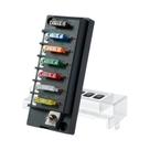 Bloco De Fusíveis À Prova d'Água 4/6 Vias 12V Com Indicador LED, Caixa De Fusíveis Compacta À Prova