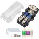 Bloco de fusíveis TIYANG, amplificador ANL de 2 vias, subwoofer de áudio automotivo, calibre 4