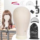 Bloco de lona de cortiça Klvied Mannequin Head de 22 polegadas para perucas Bloco de lona de cortiça Klvied Mannequin Head de 22 polegadas para perucas