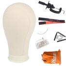 Bloco de lona Mannequin Head XTREND 21-24 para fabricação de perucas de 22 cm Bloco de lona Mannequin Head XTREND 21-24 para fabricação de perucas de 22 cm