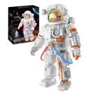 Bloco de Montar Astronauta Espacial Puzzle 459 Peças de Encaixar Decoração Colecionador Infantil Adulto